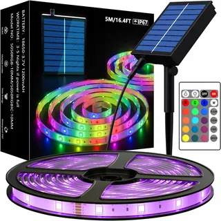MIWATT Solar LED Strip 10M Multicolor 560 LED RF Afstandsbediening — miniatuur 9