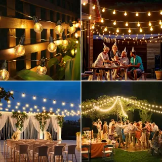 LED Lichtsnoer Buiten Balkon Tuin 32,7M 50 Lampen — miniatuur 6