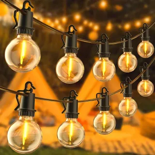 LED Lichtsnoer Buiten Balkon Tuin 32,7M 50 Lampen — miniatuur 1