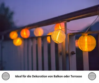 COZYHOME Solar Lampionnen 20 Stuks 7m 8 Modi Timer Warm Wit — miniatuur 6