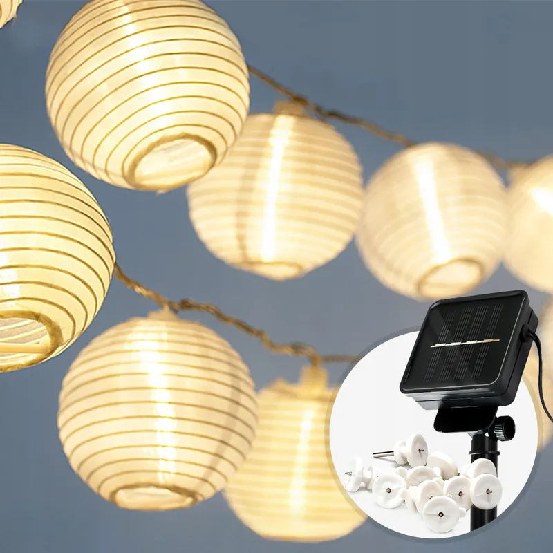 COZYHOME Solar Lampionnen 20 Stuks 7m 8 Modi Timer Warm Wit — foto 1