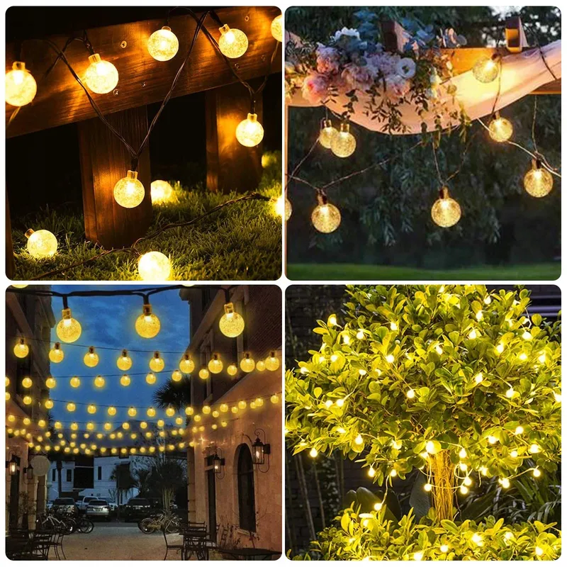 Solar Lichtketting 100 LED 18M IP65 Lampionnen Tuin — foto 7
