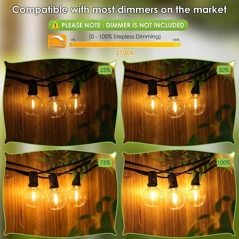 SVATER LED Lichtketting Buiten 45m 75+3 Lampen IP45 — foto 3