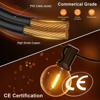 MIOOTLY LED Lichtsnoer Buiten 30M 46+4 LED Waterdicht Tuin Terras — miniatuur 4
