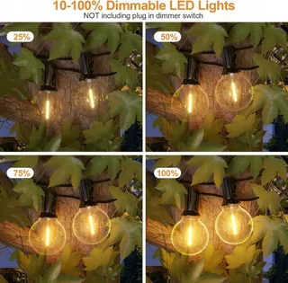 MIOOTLY LED Lichtsnoer Buiten 30M 46+4 LED Waterdicht Tuin Terras — miniatuur 1