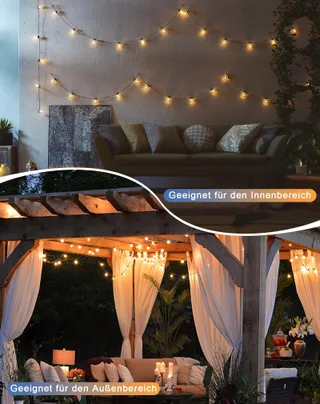 LED Lichtsnoer Buiten 7,6m IP65 Tuin Terras Balkon Bruiloft — miniatuur 6