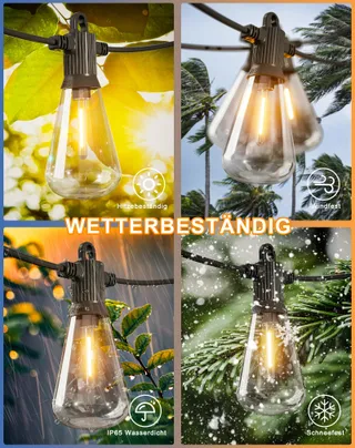 LED Lichtsnoer Buiten 7,6m IP65 Tuin Terras Balkon Bruiloft — miniatuur 3