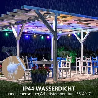 LED Lichtsnoer 12M Batterij USB Balkon Tuin Bruiloft Feest — miniatuur 6