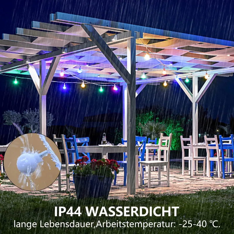 LED Lichtsnoer 12M Batterij USB Balkon Tuin Bruiloft Feest — foto 6