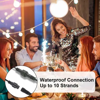 GLUROO 30M LED Tuinlichtsnoer Buiten IP45 50+2 Lampen — miniatuur 4
