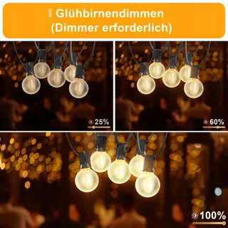TORKASE LED Lichtsnoer Buiten 16.8m 28+2 G40 Warmwit — miniatuur 3