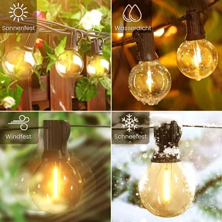 TORKASE LED Lichtsnoer Buiten 16.8m 28+2 G40 Warmwit — miniatuur 4