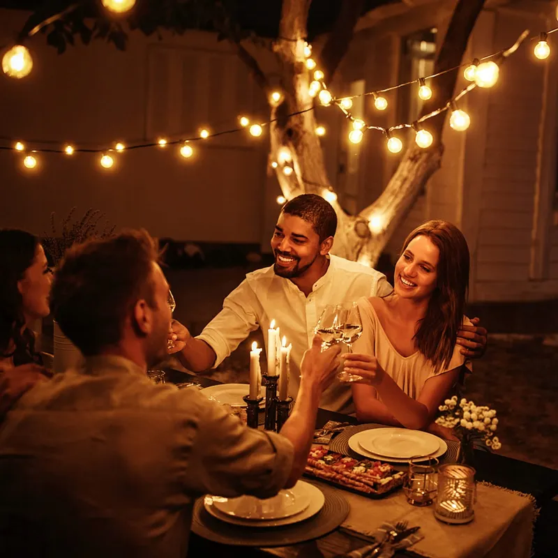 TORKASE LED Lichtsnoer Buiten 16.8m 28+2 G40 Warmwit — foto 6