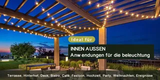 KAWAYA LED Tuinverlichting 15M IP65 25+2 Lampen Warmwit — miniatuur 8