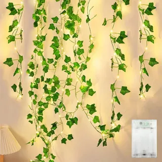 Kunstklimop Lichtslinger 4M 40 LED Batterij Timer — miniatuur 1