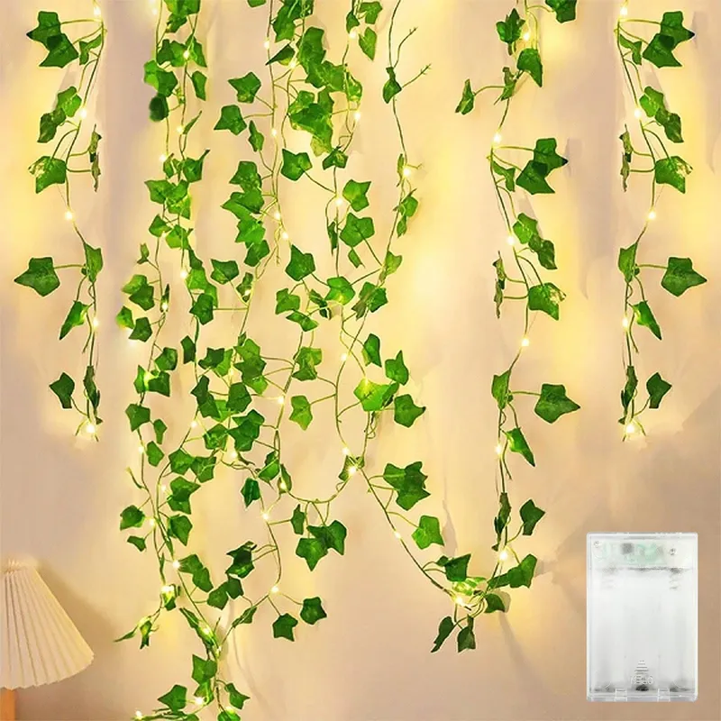 Kunstklimop Lichtslinger 4M 40 LED Batterij Timer — foto 1