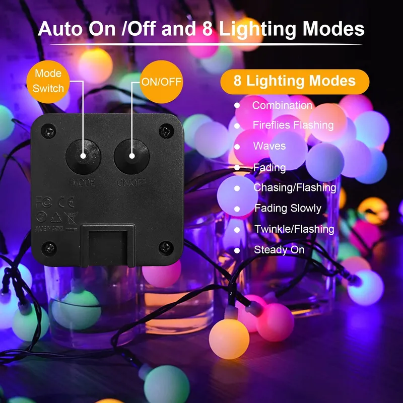 MICACORN Solar Lichtketting Buiten 7m 50 LED 8 Standen Waterdicht — foto 3
