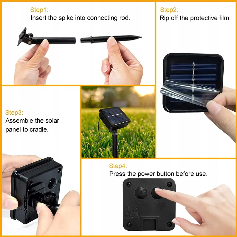 MICACORN Solar Lichtketting Buiten 7m 50 LED 8 Standen Waterdicht — foto 6