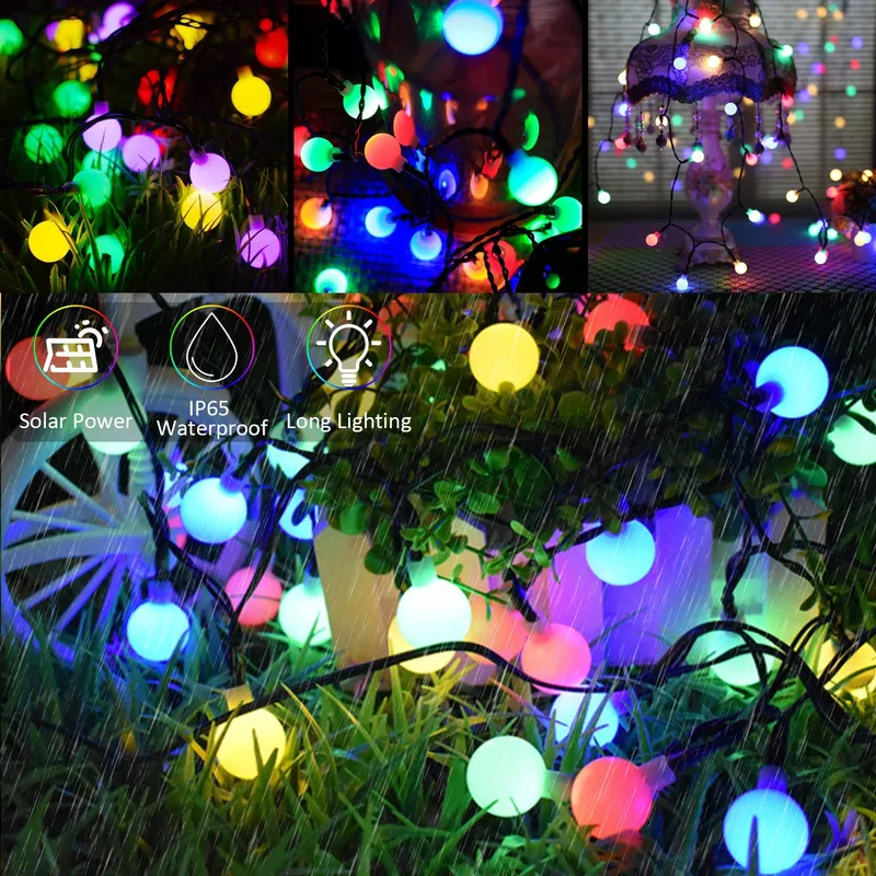 MICACORN Solar Lichtketting Buiten 7m 50 LED 8 Standen Waterdicht — foto 5