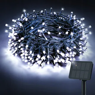 ETOPGO Solar LED Lichtsnoer Waterdicht 12M 120LED — miniatuur 1