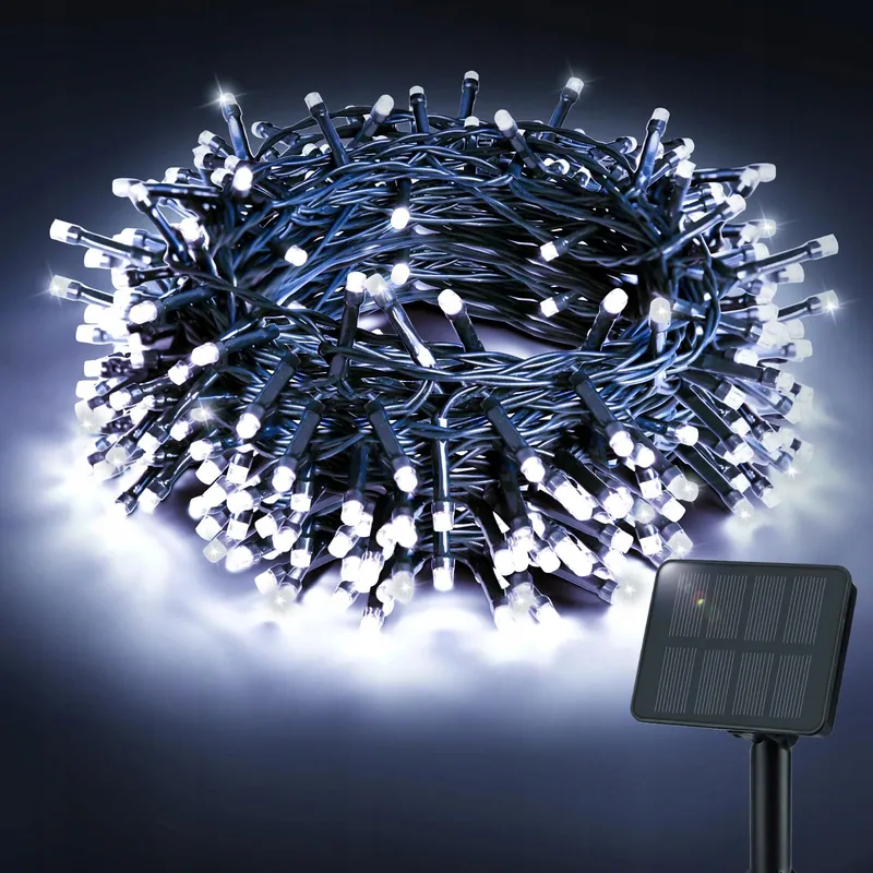 ETOPGO Solar LED Lichtsnoer Waterdicht 12M 120LED — foto 1