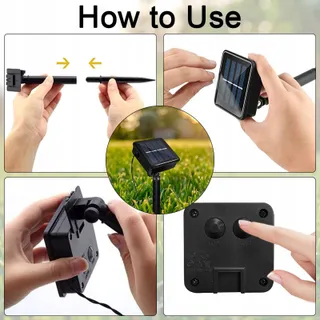 Kleurrijke Solar Lichtjes 100 LED Bol 12M Waterdicht Voor Kerst — miniatuur 4