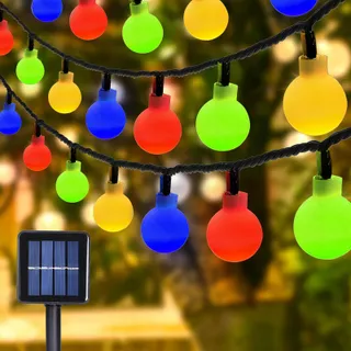 Kleurrijke Solar Lichtjes 100 LED Bol 12M Waterdicht Voor Kerst — miniatuur 1