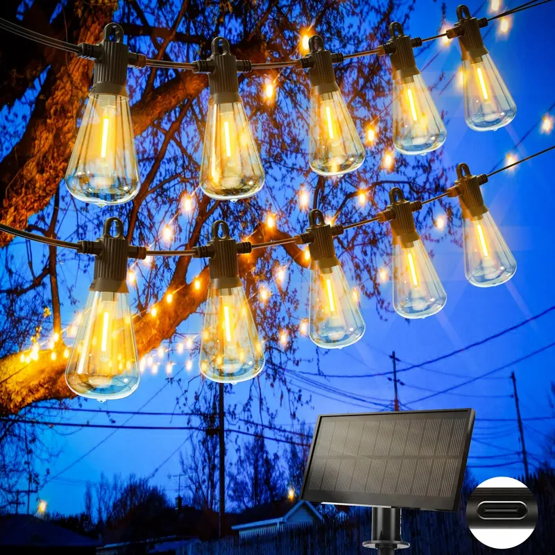 ZUSKE Solar LED Lichtsnoer 95M Waterdicht Tuin Balkon — foto 1
