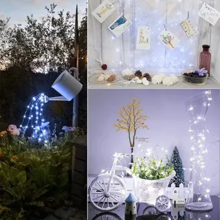 USEBER Solar Lichtsnoer 2x14M 120 LED Buiten Balkon Tuin — miniatuur 5
