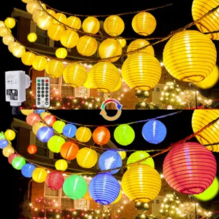 STARRYEVER LED Lampions Buiten 12M 11 Modi Afstandsbediening 40 LED — miniatuur 1