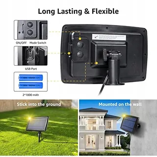 LE Solar Lichtsnoer Tuin 7,62M 25 LED USB Warmwit — miniatuur 6