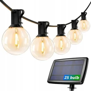 LE Solar Lichtsnoer Tuin 7,62M 25 LED USB Warmwit — miniatuur 1