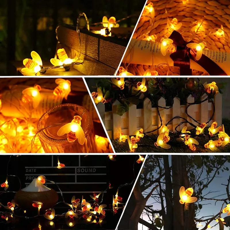 SOLAR Lichtsnoer 30 LED 5M 8 Modi Waterdicht Binnen Buiten — foto 4