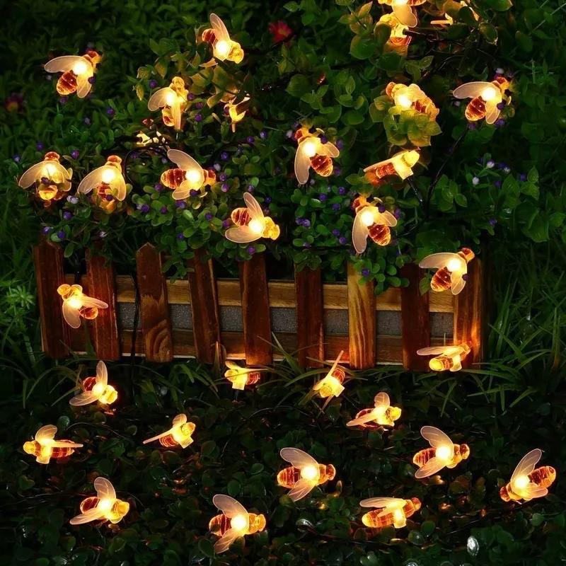 SOLAR Lichtsnoer 30 LED 5M 8 Modi Waterdicht Binnen Buiten — foto 5