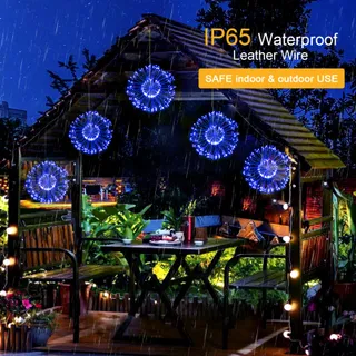 Solar Lichtsnoer 8-Pack Tuin Blauw 800 LED — miniatuur 2