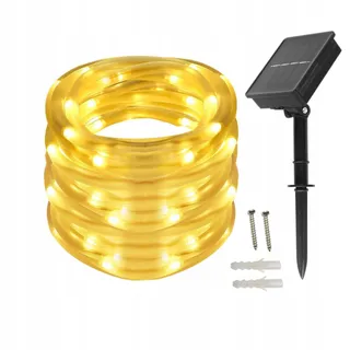 BXROIU Solar Lichtsnoer 10m 100 LED Waterdicht Buiten Kerst