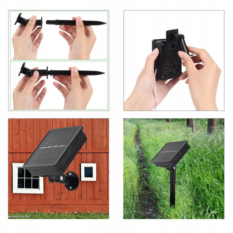 BXROIU Solar Lichtsnoer 10m 100 LED Waterdicht Buiten Kerst — foto 5