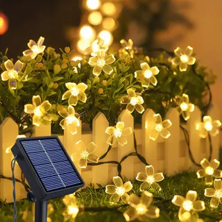 NINONLY Solar Lichtsnoer 14m 120 LED Bloemen Tuin Bruiloft — miniatuur 1