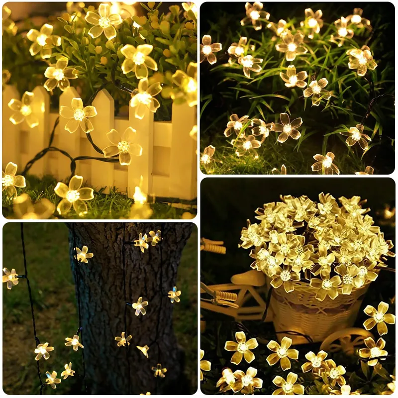 NINONLY Solar Lichtsnoer 14m 120 LED Bloemen Tuin Bruiloft — foto 6