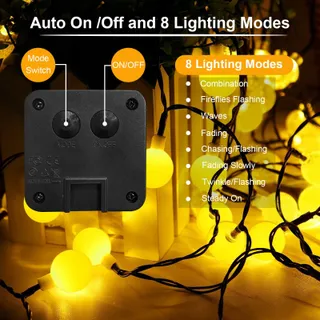 MICACORN Solar Lichtketting Buiten Waterdicht 7m 50 LED Tuin — miniatuur 5
