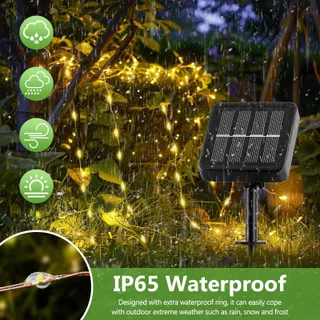 Solar LED Tuinlichtsnoer Waterdicht 3x12M 120LED — miniatuur 4