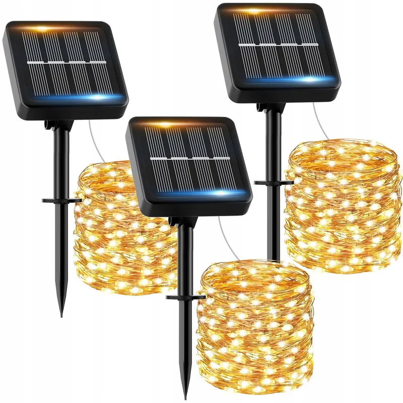 Solar LED Tuinlichtsnoer Waterdicht 3x12M 120LED — foto 2