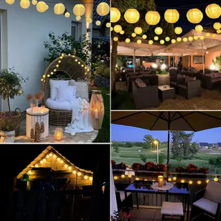 AUTING Solar LED Lampionnen Buiten 6M 20 LED 8 Modi — miniatuur 7