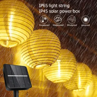AUTING Solar LED Lampionnen Buiten 6M 20 LED 8 Modi — miniatuur 1