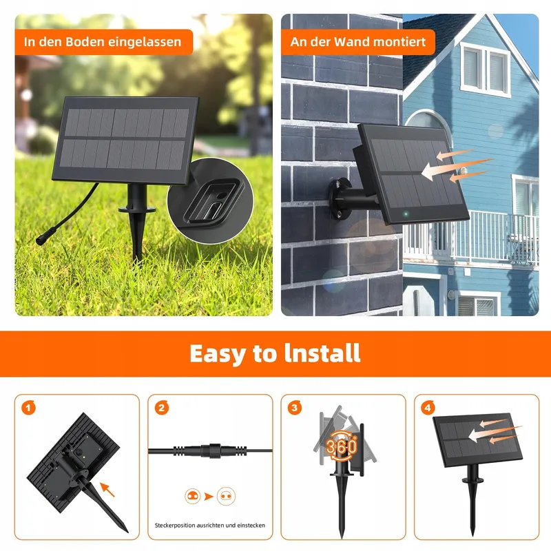 KAWAYA Solar LED Lichtsnoer 10M USB IP65 5 Modi 15+1 Lampen Warm Wit — foto 3