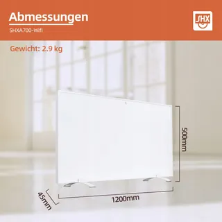 SHX Infrarood Verwarmingspaneel WiFi 700W Wandmontage Afstandsbediening — miniatuur 7