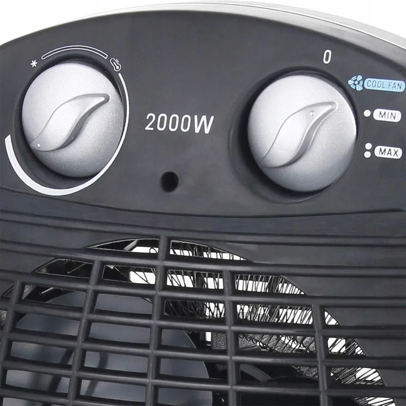 EMERIO Compacte Draagbare Ventilatorkachel 2000W Thermostaat 20m² — foto 3