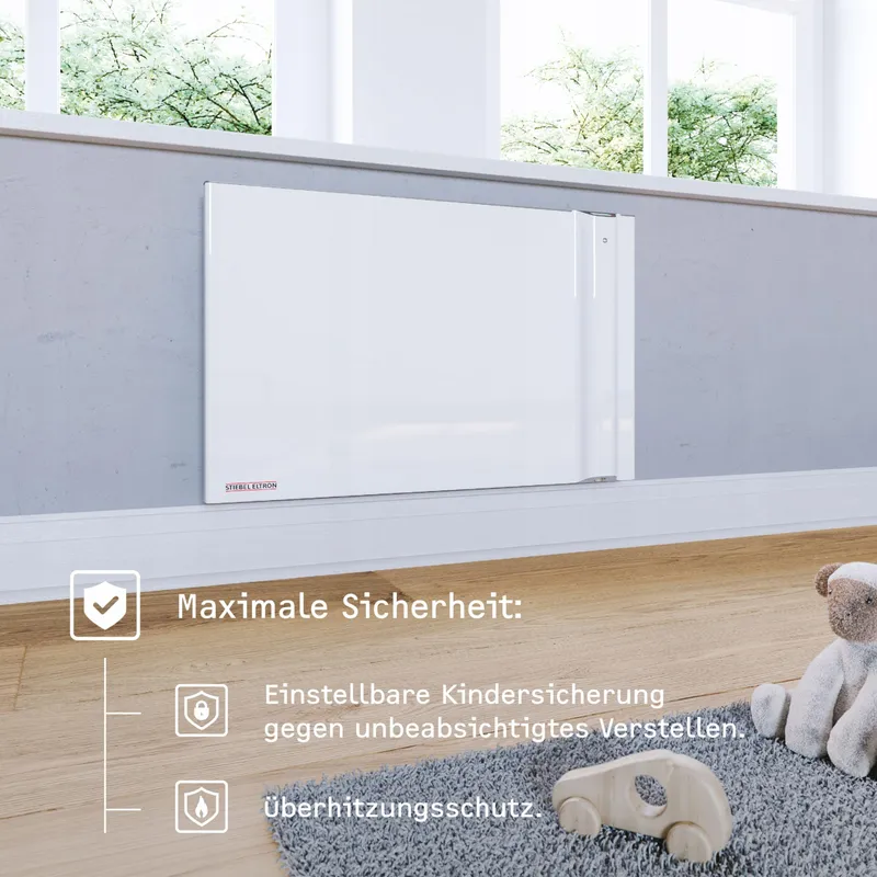 STIEBEL ELTRON CND 200 Wandconvector 2kW LCD Timer — foto 4
