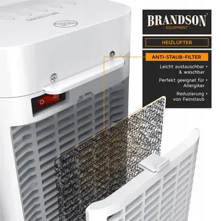 BRANDSON Ventilatorkachel Keramisch Afstandsbediening Badkamer — miniatuur 4