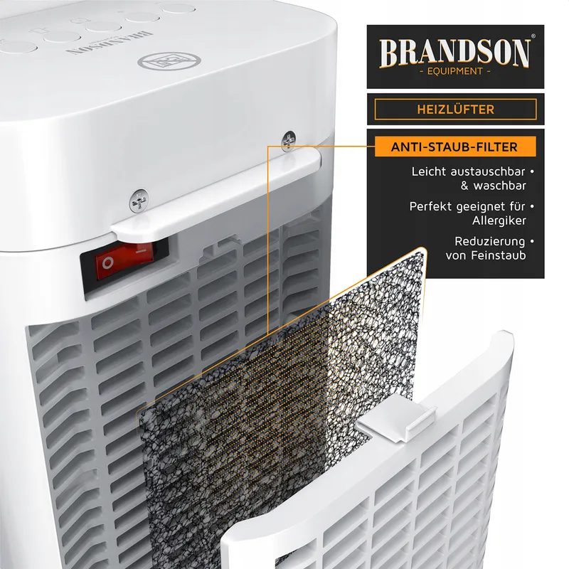 BRANDSON Ventilatorkachel Keramisch Afstandsbediening Badkamer — foto 4